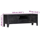 Tv-Schrank Schwarz Massivholz Mango