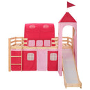 Kinderhochbett-Rahmen Mit Rutsche Leiter Kiefernholz 208X230Cm