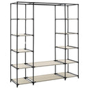 Stoffschrank Mit Fächern Kleiderstangen 150X45X176Cm
