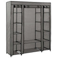 Stoffschrank Mit Fächern Kleiderstangen 150X45X176Cm