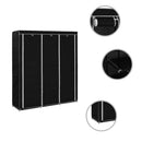 Kleiderschrank Mit Fächern Stangen 150X45X175Cm Stoff