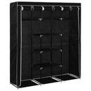 Kleiderschrank Mit Fächern Stangen 150X45X175Cm Stoff
