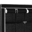 Kleiderschrank Mit Fächern Stangen 150X45X175Cm Stoff