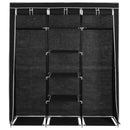 Kleiderschrank Mit Fächern Stangen 150X45X175Cm Stoff