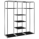 Kleiderschrank Mit Fächern Stangen 150X45X175Cm Stoff