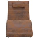 Chaiselongue Mit Kissen Wildleder-Optik