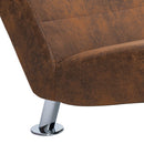 Chaiselongue Mit Kissen Wildleder-Optik