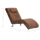 Chaiselongue Mit Kissen Wildleder-Optik