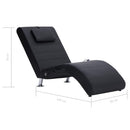 Massage-Chaiselongue Mit Kissen Kunstleder