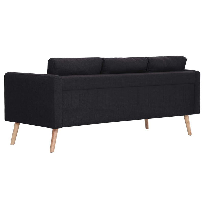 3-Sitzer-Sofa Stoff Schwarz