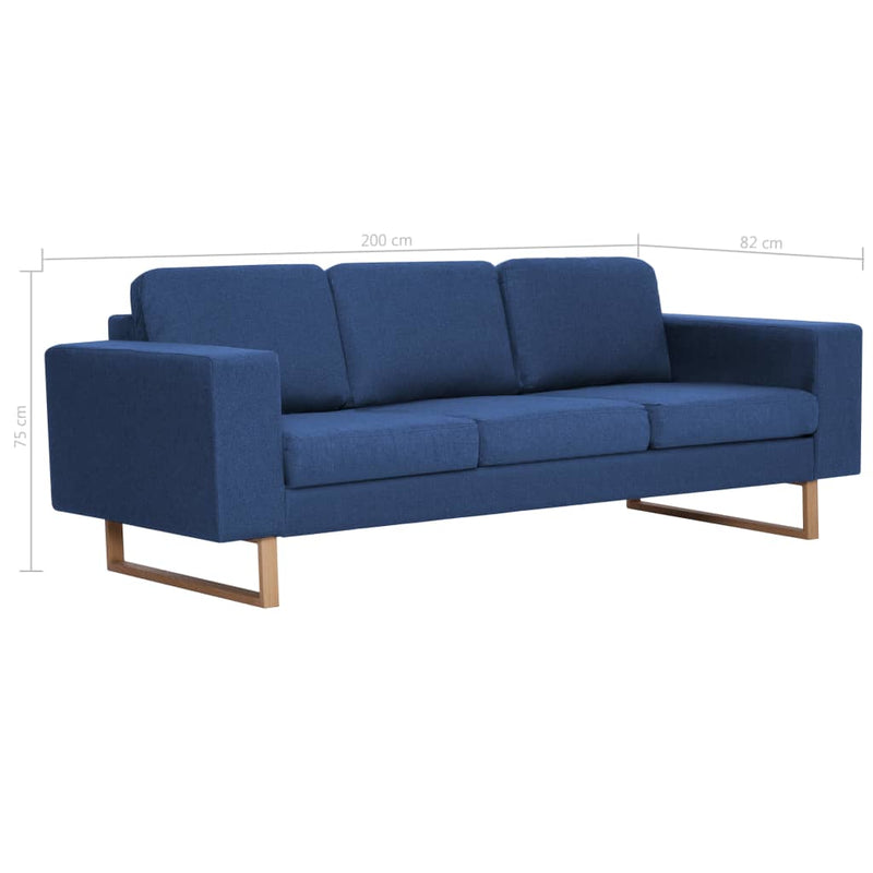 3-Sitzer-Sofa Stoff Blau