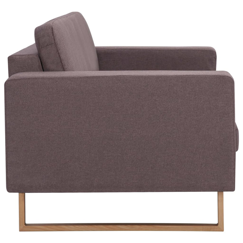 2-Sitzer-Sofa Stoff Taupe