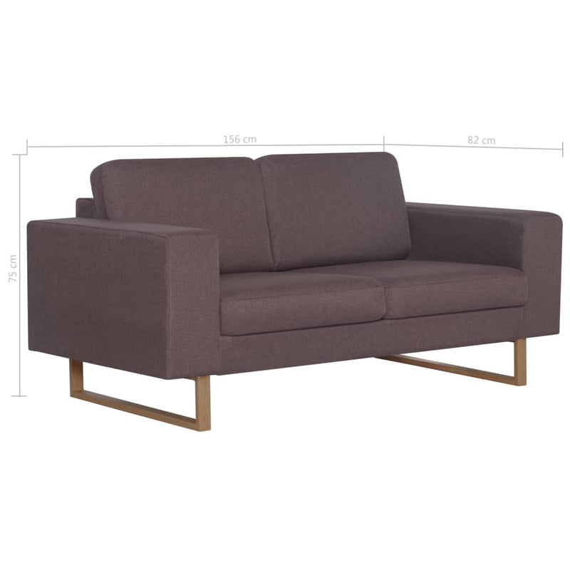 2-Sitzer-Sofa Stoff Taupe