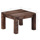 Couchtisch 50×50×35 Cm Massivholz Mango