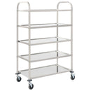 2-Stufiger Servierwagen 96,5 X 55 X 90 Cm Edelstahl