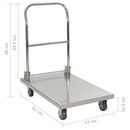 Plattformwagen Silbern 82 X 53 X 86 Cm Edelstahl