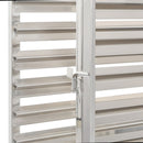 Tablettwagen Für 16 Tabletts 38X55X163 Cm Edelstahl Weiß