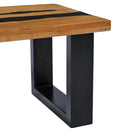 Couchtisch 100×50×40 Cm Teak-Massivholz Und