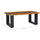Couchtisch 100×50×40 Cm Teak-Massivholz Und