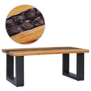 Couchtisch 100×50×40 Cm Teak-Massivholz Und