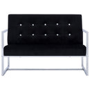 2-Sitzer-Sofa Mit Armlehnen Chrom Und Samt