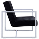 2-Sitzer-Sofa Mit Armlehnen Chrom Und Samt
