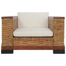 Sessel Mit Kissen Braun Natur Rattan
