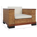 Sessel Mit Kissen Braun Natur Rattan