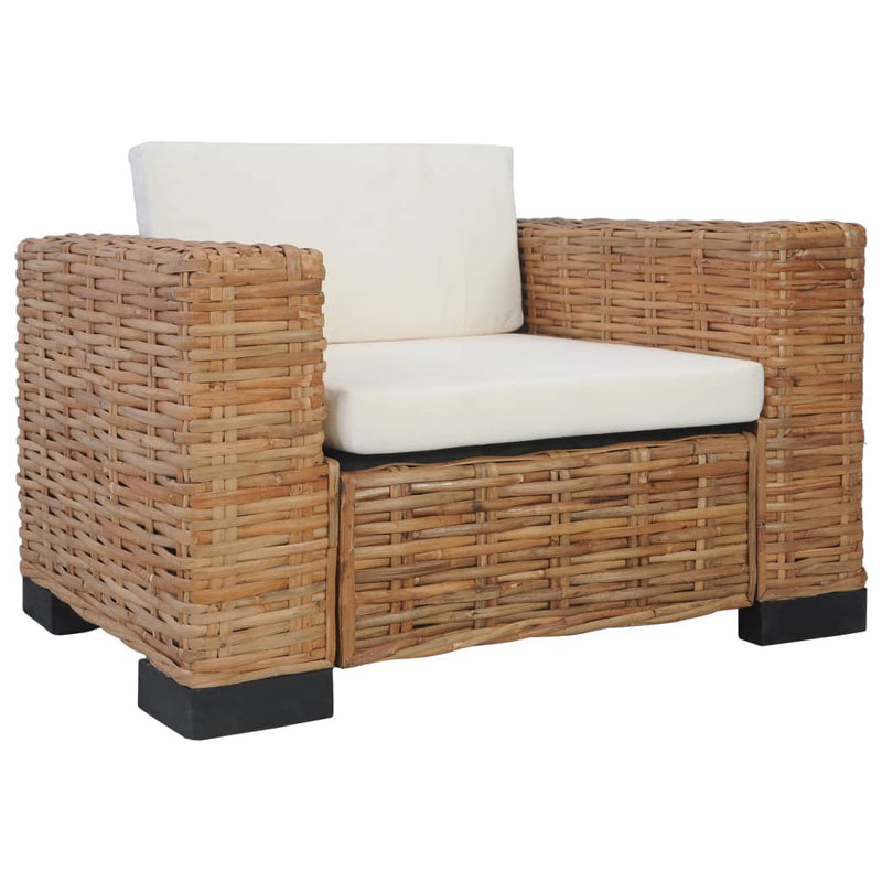 Sessel mit Kissen Natürliches Rattan