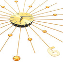 Wanduhr Metall Golden