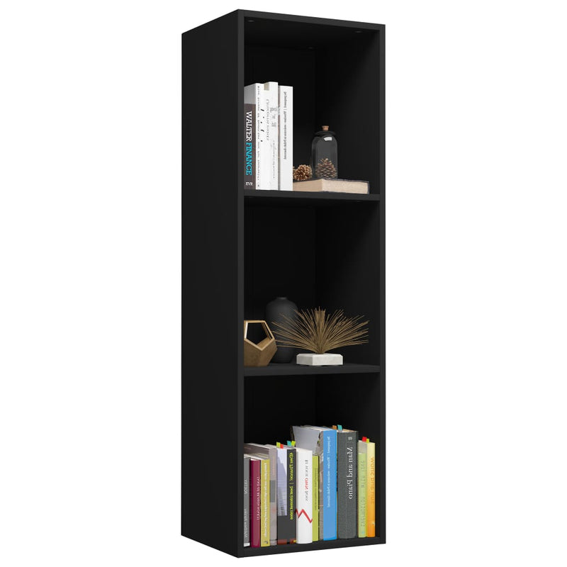 Bücherregal/TV-Schrank Schwarz 36x30x114 cm Holzwerkstoff