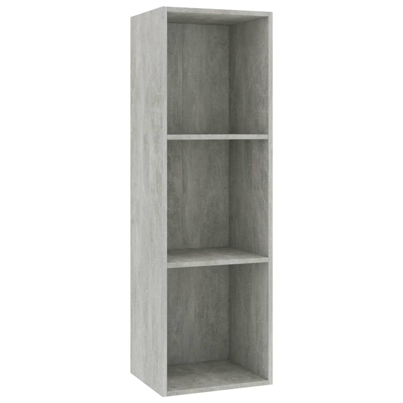 Bücherregal/TV-Schrank Betongrau 36x30x114 cm Holzwerkstoff