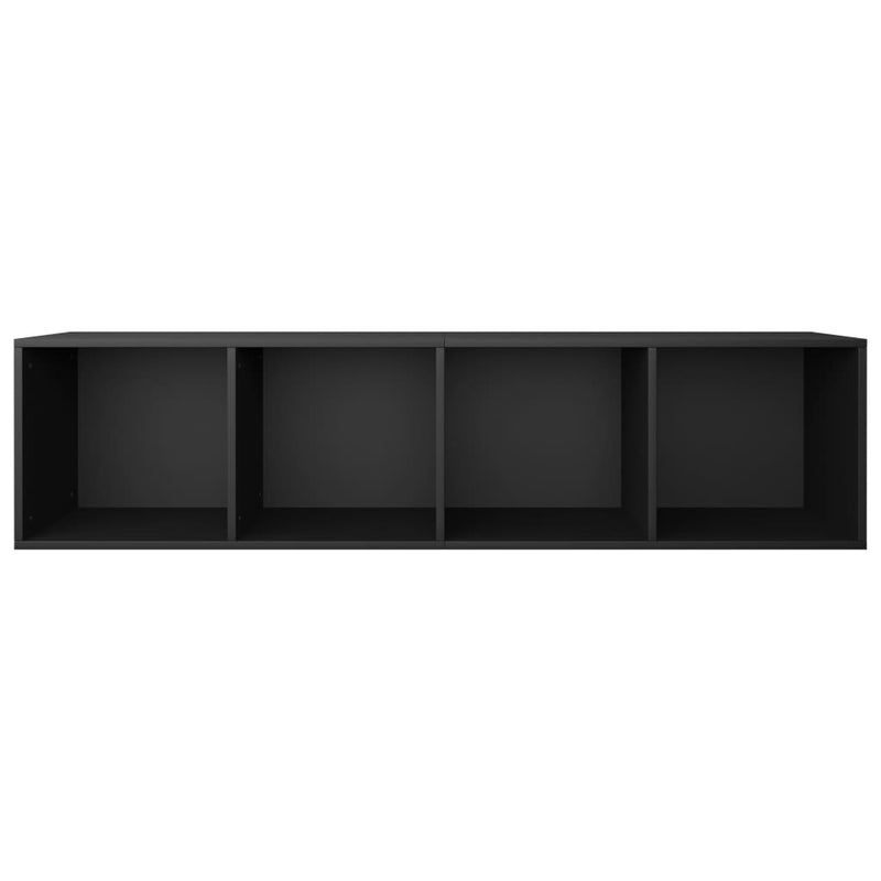 Bücherregal/TV-Schrank Schwarz 36x30x143 cm Holzwerkstoff