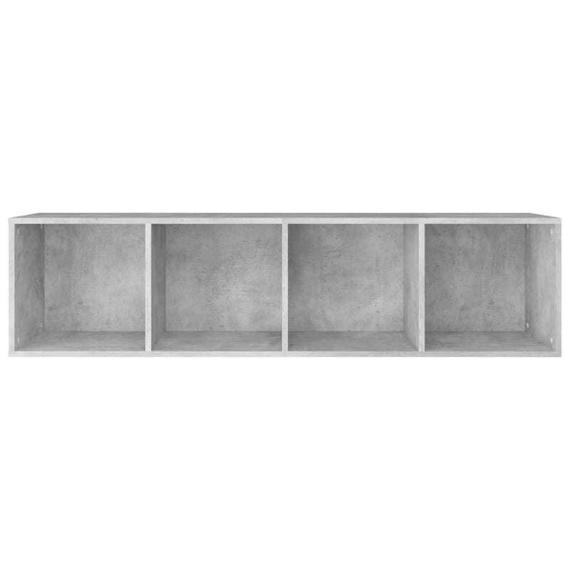 Bücherregal/TV-Schrank Betongrau 36x30x143 cm Holzwerkstoff