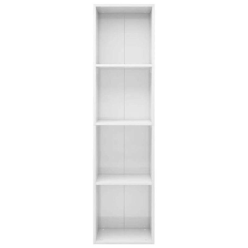 Bücherregal/TV-Schrank Hochglanz-Weiß 36x30x143cm Holzwerkstoff