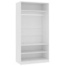 Kleiderschrank 100×50×200 Cm Holzwerkstoff Weiß