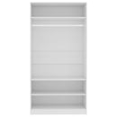 Kleiderschrank 100×50×200 Cm Holzwerkstoff Weiß