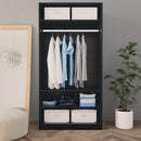 Kleiderschrank Holzwerkstoff Schwarz
