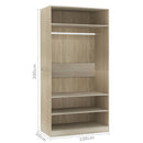 Kleiderschrank Sonoma-Eiche Holzwerkstoff Sonoma Eiche