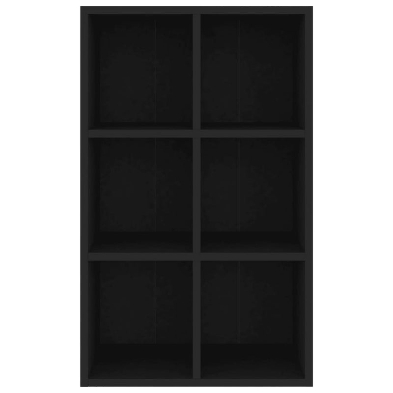 Bücherregal/Sideboard Schwarz 66x30x98 cm Holzwerkstoff