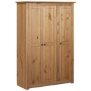 Kleiderschrank 3-Türig 118×50×171,5 Cm Kiefer Panama Serie