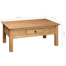 Couchtisch 100X60X45 Cm Massivholz Panama-Kiefer