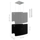 Hängende Inselhaube Touch-Sensor Lcd Gehärtetes Glas