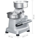 Hamburgerpresse Mit 500 Trennpapieren Aluminium 10 Cm
