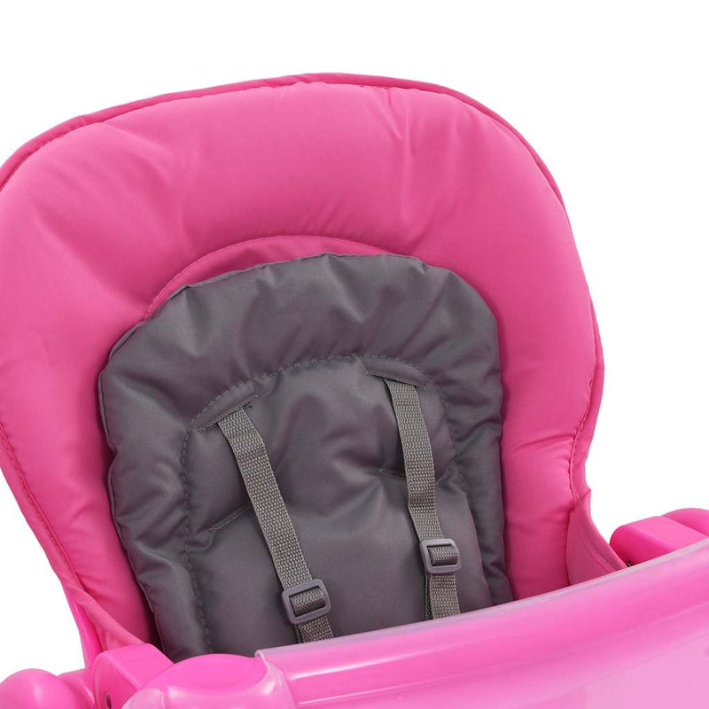 Baby-Hochstuhl Rosa und Grau