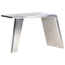 Schreibtisch Flugzeugflügel-Optik Silbern 112X50X76 Cm Metall Anthrazit