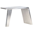 Schreibtisch Flugzeugflügel-Optik Silbern 112X50X76 Cm Metall Anthrazit
