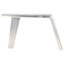 Schreibtisch Flugzeugflügel-Optik Silbern 112X50X76 Cm Metall Anthrazit