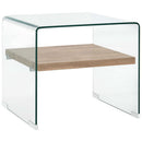 Couchtisch Transparent 50×50×45 Cm Hartglas