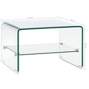 Couchtisch Transparent 50×45×33 Cm Hartglas